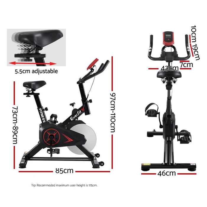 Spin Bike 10kg Flywheel Exercise Fitness Workout Cycling
