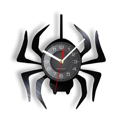 Spooky Black Widow Spider Wall Clock
