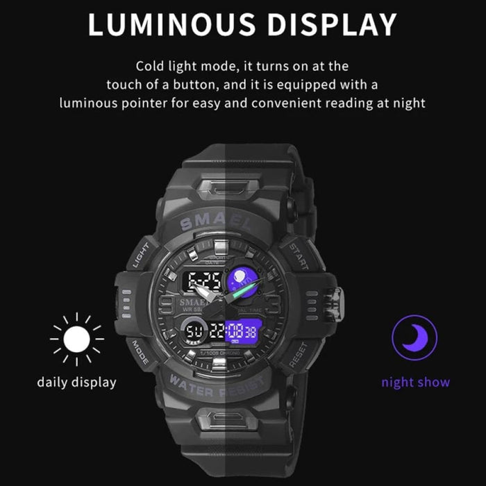 Sport Digital Led 50m Waterproof Military Wristwatch 8063