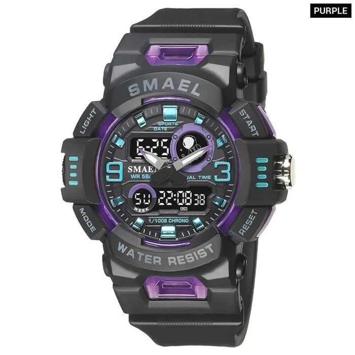 Sport Digital Led 50m Waterproof Military Wristwatch 8063