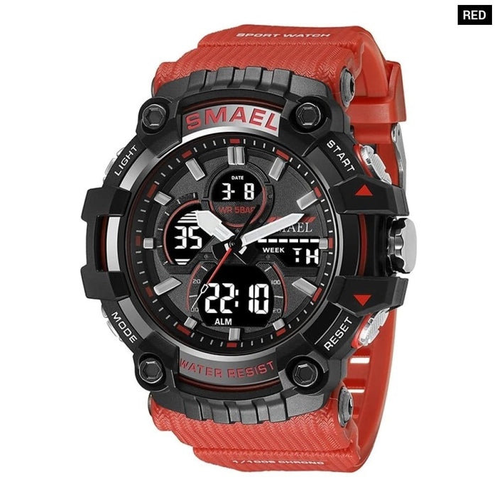 Sport Men Quartz Wrist Waterproof Dual Time Display