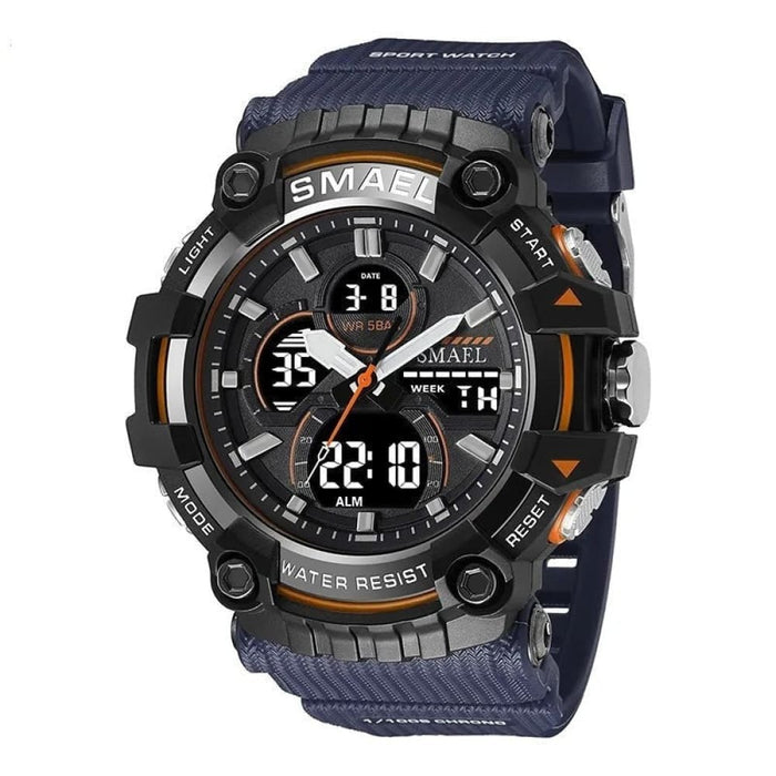 Sport Men Quartz Wrist Waterproof Dual Time Display