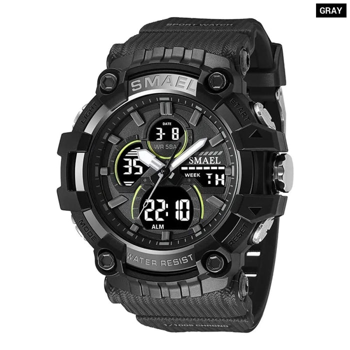 Sport Men Quartz Wrist Waterproof Dual Time Display