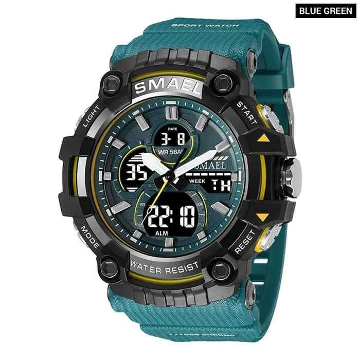 Sport Men Quartz Wrist Waterproof Dual Time Display