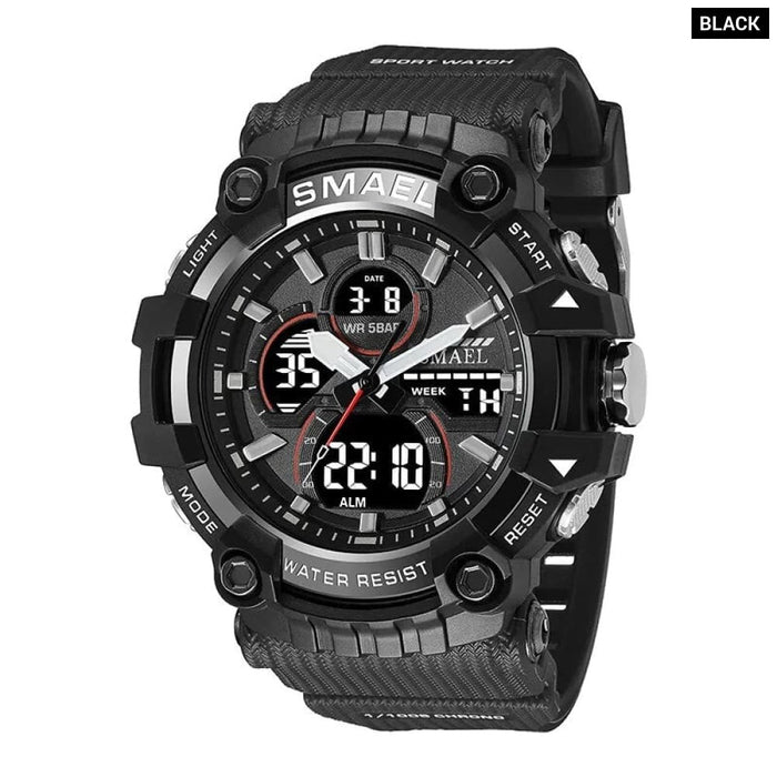 Sport Men Quartz Wrist Waterproof Dual Time Display