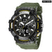 Sport Men Quartz Wrist Waterproof Dual Time Display
