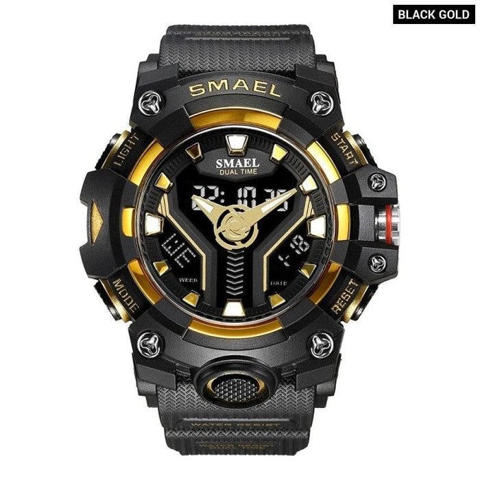 Sport Watch for Man Dual Time Men Shock Resistant Led Light