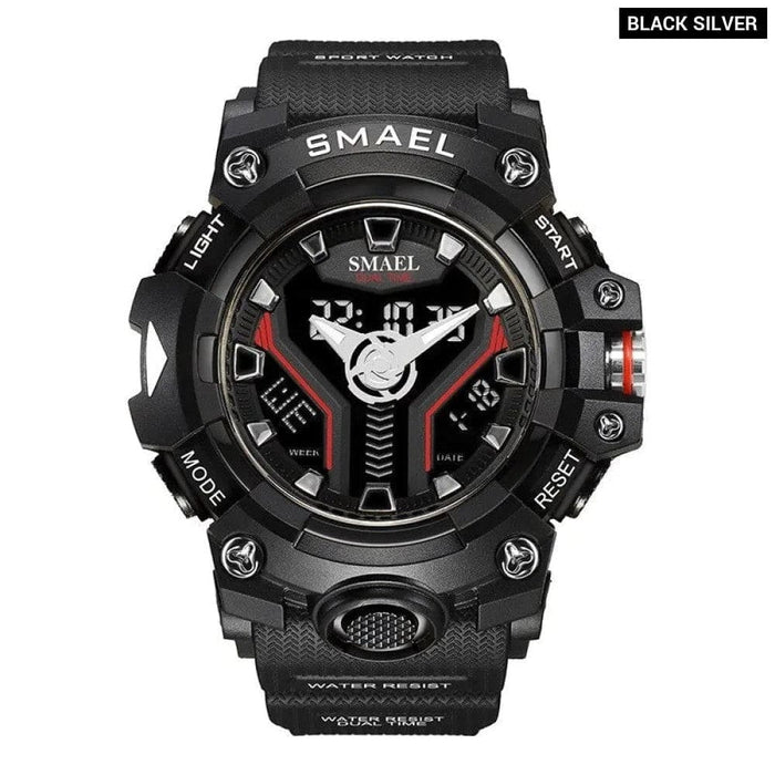 Sport Watch for Man Dual Time Men Shock Resistant Led Light