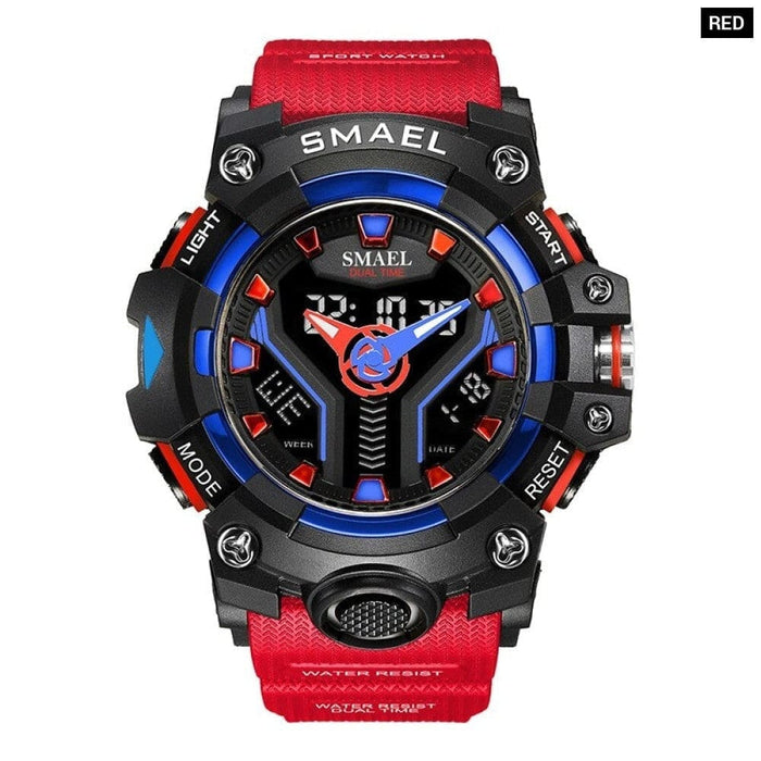 Sport Watch for Man Dual Time Men Shock Resistant Led Light