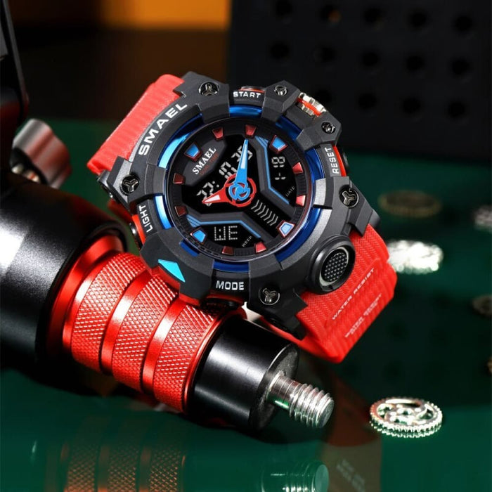 Sport Watch for Man Dual Time Men Shock Resistant Led Light
