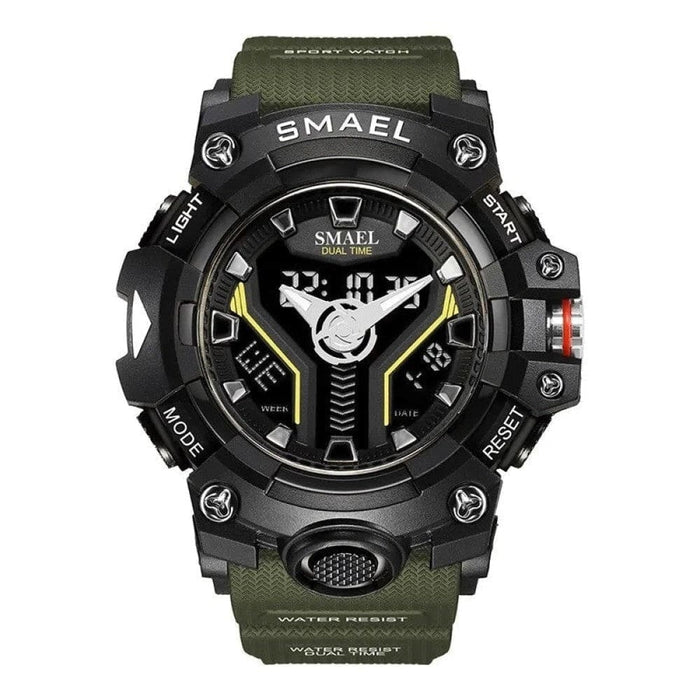 Sport Watch for Man Dual Time Men Shock Resistant Led Light