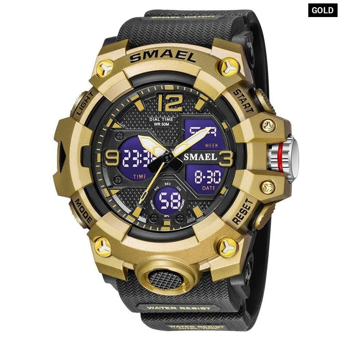 Sport Watch Military For Men Alarm Clock Stopwatch Led