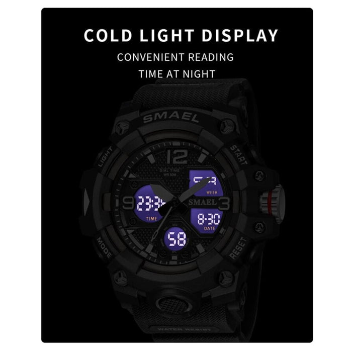 Sport Watch Military For Men Alarm Clock Stopwatch Led