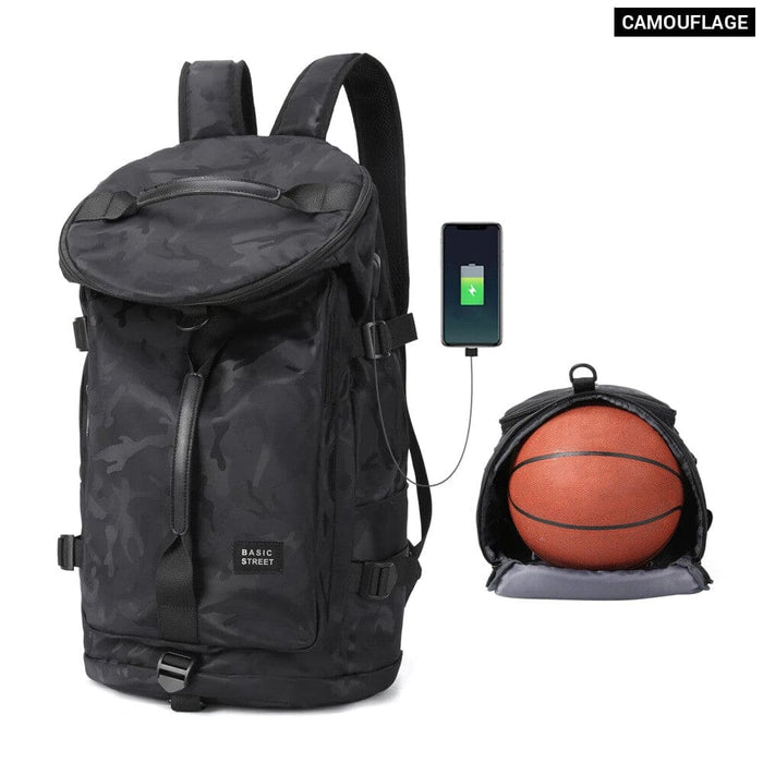 Sports Duffle Backpack with Shoe Compartment