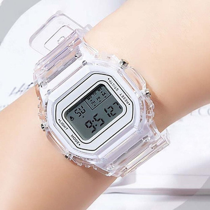 Sports Electronic Watch Men and Women Square Junior High