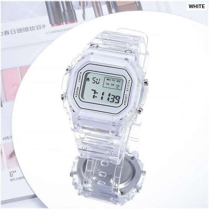 Sports Electronic Watch Men and Women Square Junior High