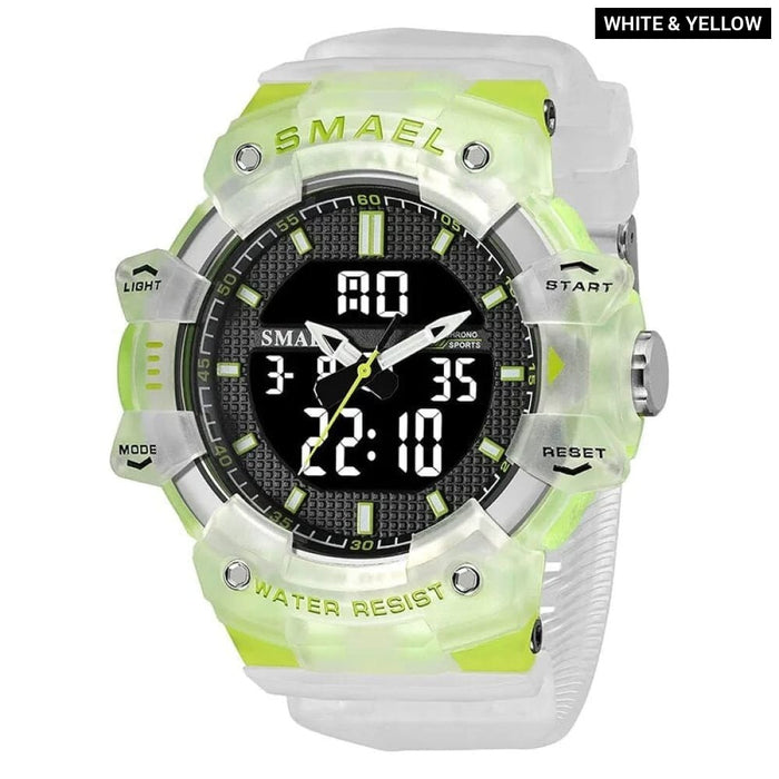Men Sports Quartz Wrist 50m Waterproof Watch Week Display