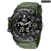 Men Sports Quartz Wrist 50m Waterproof Watch Week Display