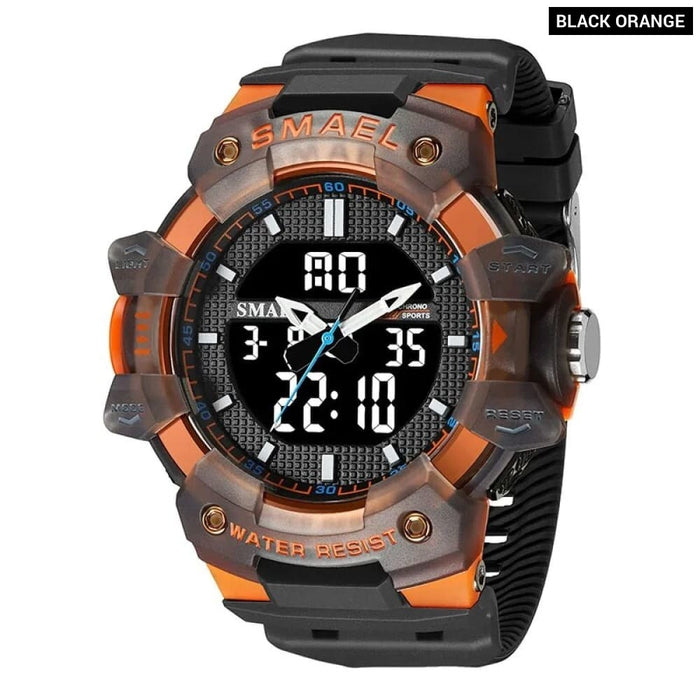 Men Sports Quartz Wrist 50m Waterproof Watch Week Display