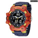Men Sports Quartz Wrist 50m Waterproof Watch Week Display