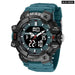 Men Sports Quartz Wrist 50m Waterproof Watch Week Display