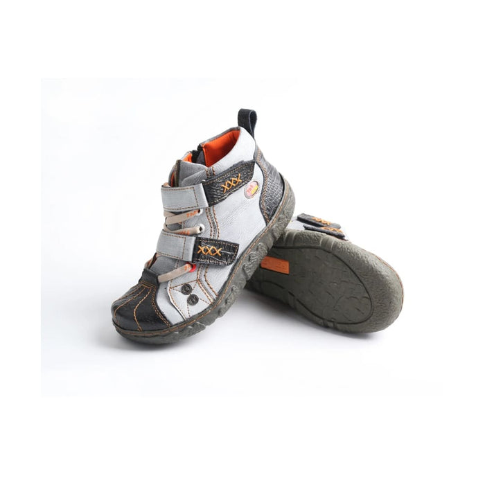 Spring And Autumn Wash Pu Leather Womens Ankle Boots