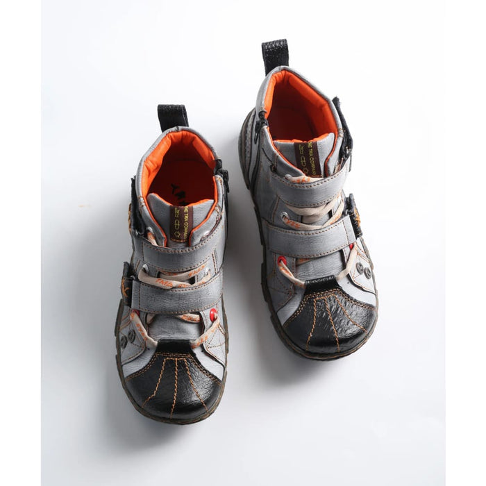 Spring And Autumn Wash Pu Leather Womens Ankle Boots