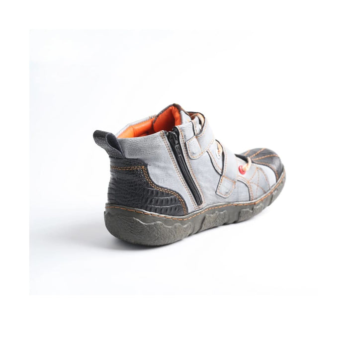 Spring And Autumn Wash Pu Leather Womens Ankle Boots