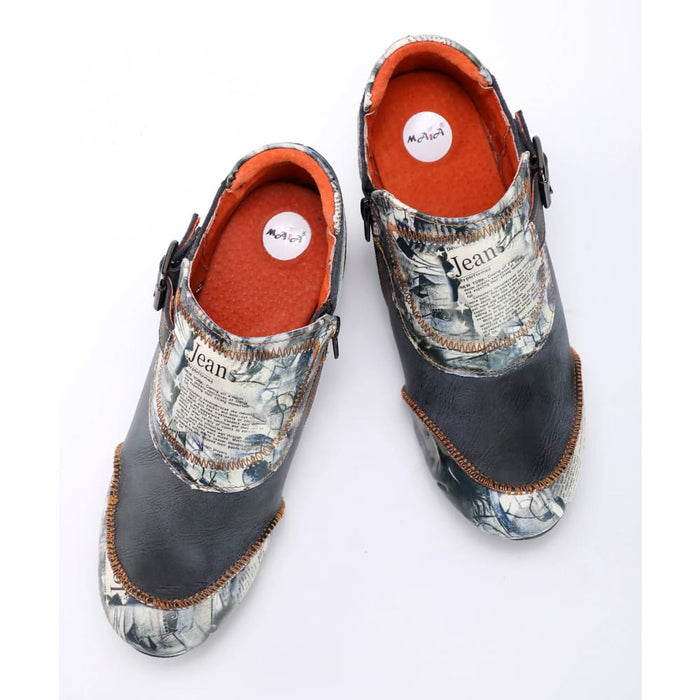 Spring And Autumn Womens Two-tone Leather Stitching Belt