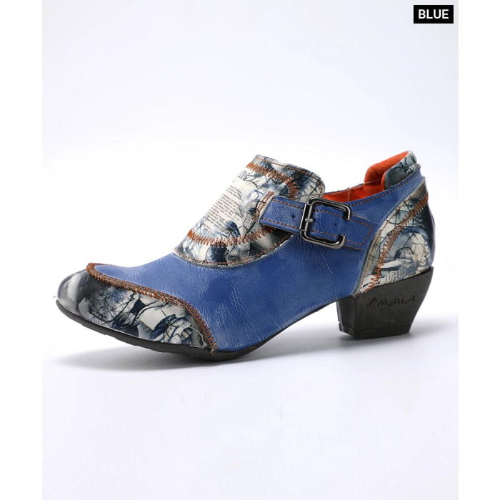 Spring And Autumn Womens Two-tone Leather Stitching Belt