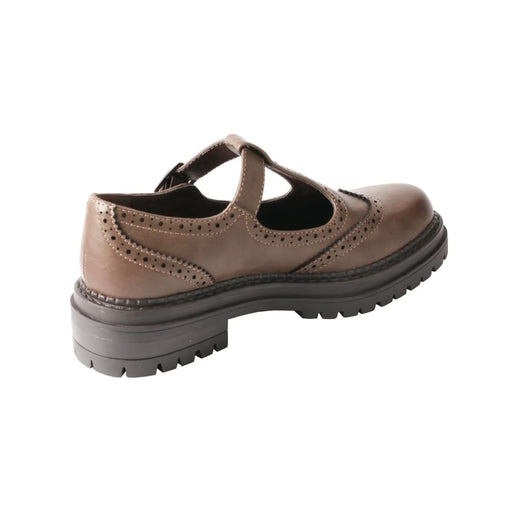 Spring/summer Retro Round Head Carved Mary Jane Womens