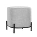 Goslash Picks Square Foot Stool Faux Linen Fabric Ottoman