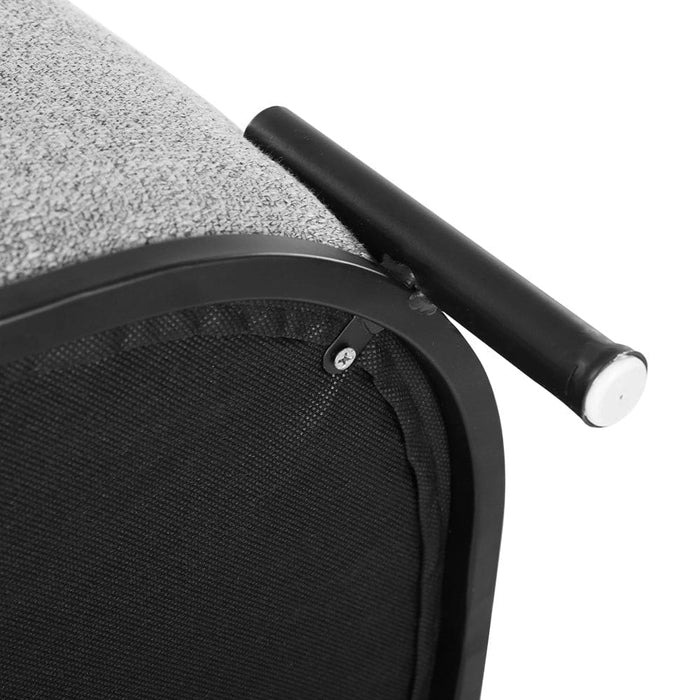 Goslash Picks Square Foot Stool Faux Linen Fabric Ottoman