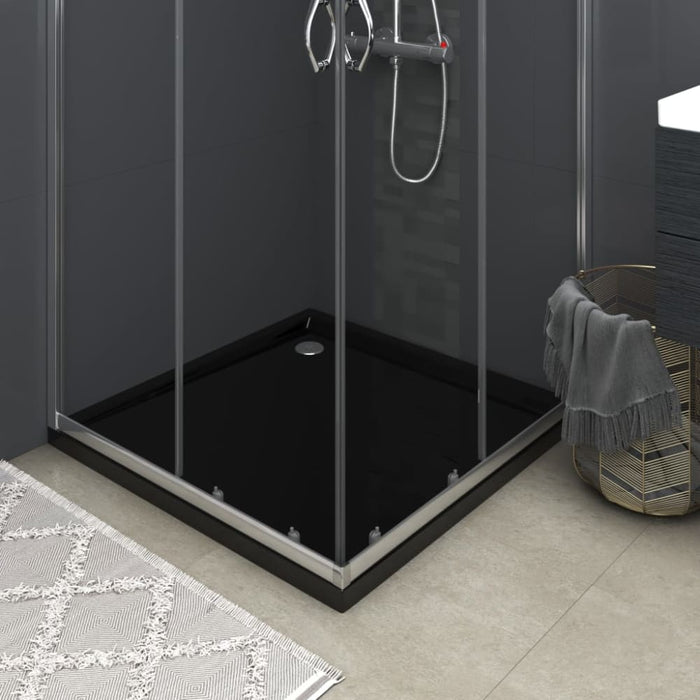 Square Abs Shower Base Tray Black 90x90 Cm Oankot