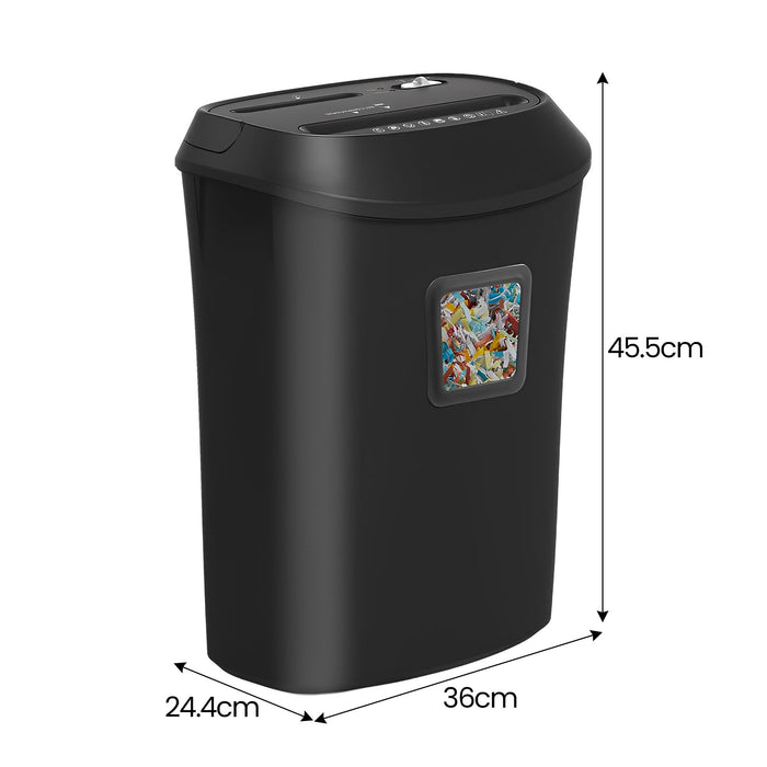 25L 12-Sheet Paper Shredder Electric Cross-Cut Home & Office Cutter