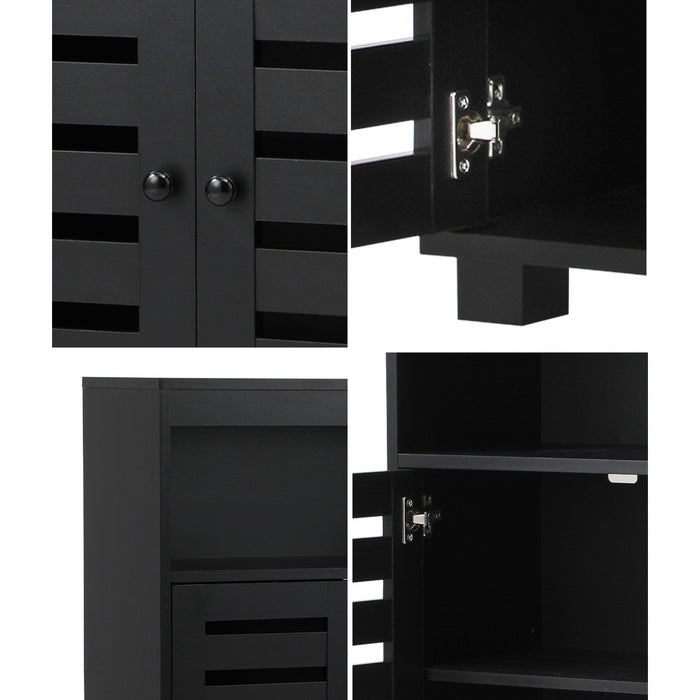 Buffet Sideboard Shoe Storage Cabinet Slatted Doors Cupboard Hallway