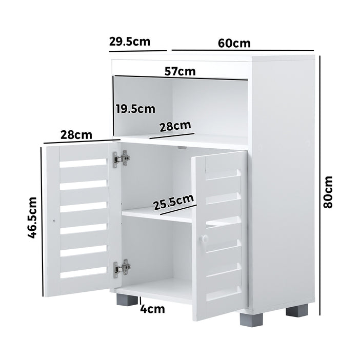 Shoe Rack Shoes Storage Cabinet Organiser Shelf 2 Doors White