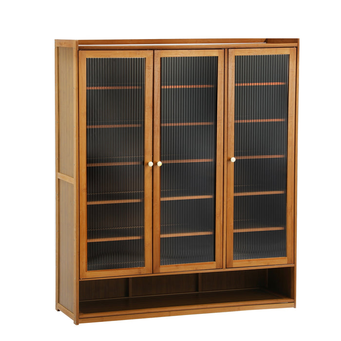 Shoe Cabinet Shoes Storage Rack Organiser 3 Doors Shelf Brown
