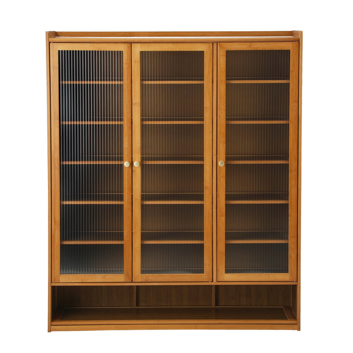 Shoe Cabinet Shoes Storage Rack Organiser 3 Doors Shelf Brown