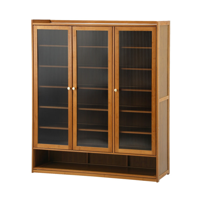 Shoe Cabinet Shoes Storage Rack Organiser 3 Doors Shelf Brown
