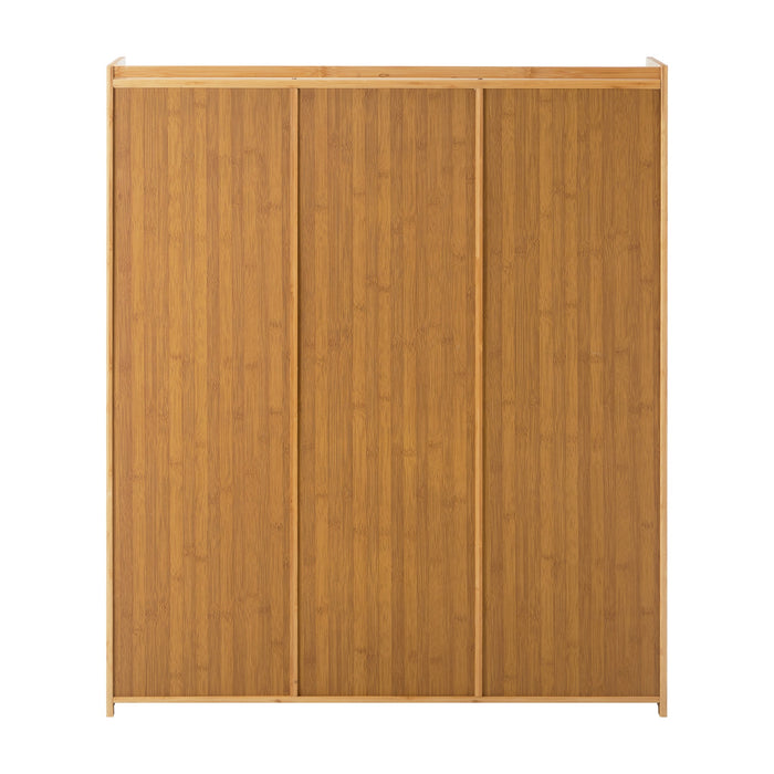 Shoe Storage Cabinet Shoes Rack Organiser 7 Tier Shelf Rattan Brown