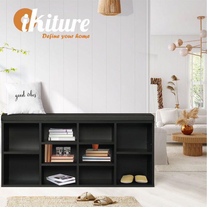 Shoe Cabinet Bench Shoe Storage Rack Pu Padded Seat Organiser Cupboard