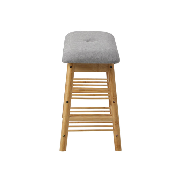 Shoe Storage Bench Bamboo Shoes Rack Cabinet Shelf Organiser Stool 70Cm