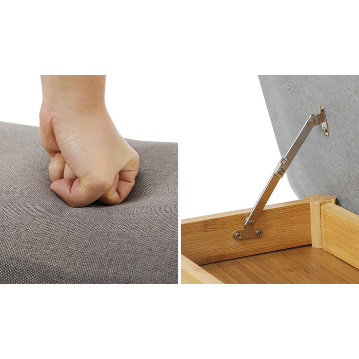 Shoe Storage Bench Bamboo Shoes Rack Cabinet Shelf Organiser Stool 90Cm