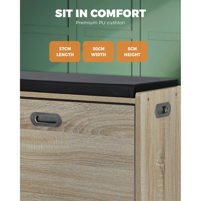 Shoe Cabinet Bench Shoes Storage Organizer Cupboard Wooden