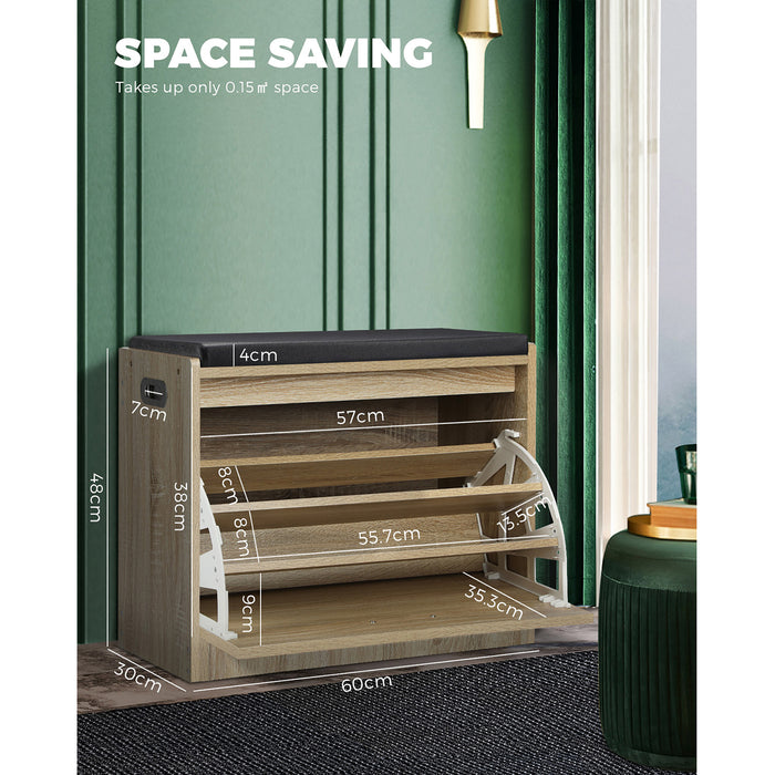 Shoe Cabinet Bench Shoes Storage Organizer Cupboard Wooden