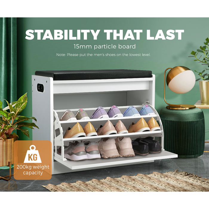 Shoes Rack Storage Shoe Cabinet Bench Shelf Organiser Cupboard 15 Pairs