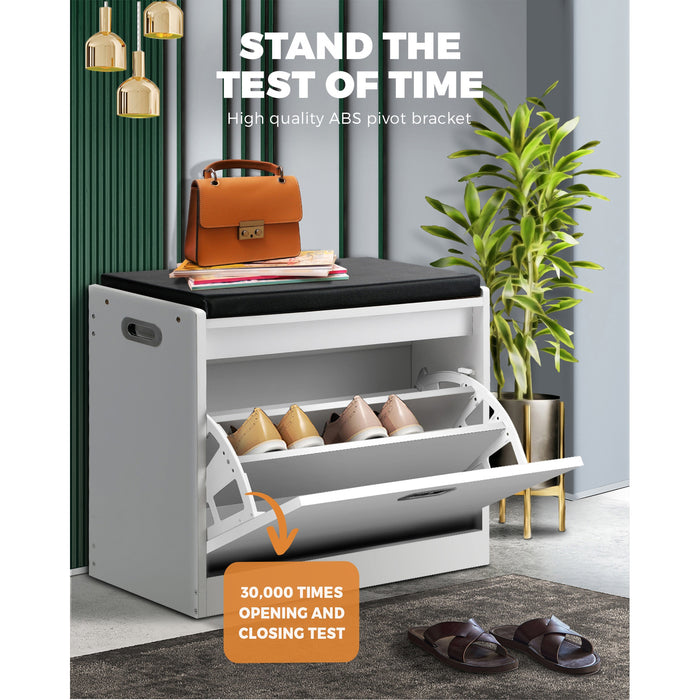 Shoes Rack Storage Shoe Cabinet Bench Shelf Organiser Cupboard 15 Pairs