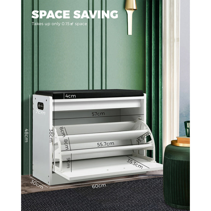 Shoes Rack Storage Shoe Cabinet Bench Shelf Organiser Cupboard 15 Pairs