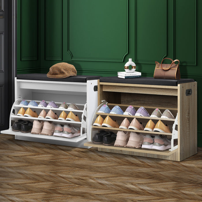 Shoes Rack Storage Shoe Cabinet Bench Shelf Organiser Cupboard 15 Pairs